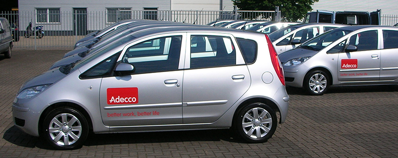 adecco fleetmarking wagenpark belettering autobelettering